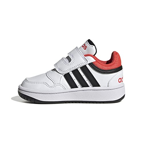 adidas Hoops 3.0 CF I, Sneaker, FTWR White/Core Black/Bright Red, 25 EU