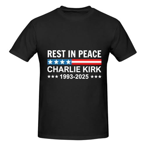 Rest in Peace Charlie Kirk Memorial Tribute Charlie 1993 2025 Vintage T-Shirt - Classic Fit, Crew Neck, Adultblack4