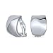 Polished Finish Hammered Clip On Earrings Rhodium Plated Brass