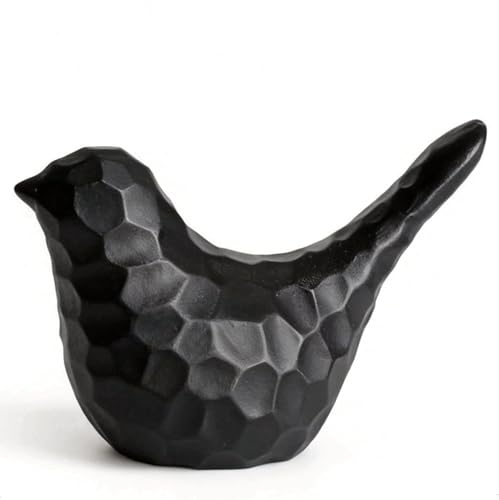 JWT Astyle Carved Black Bird Figurines Living Room Office Shelf Home Decor Accents,Bird Gifts for Bird Lovers Women,Knick Knacks for Shelves Bookshelf