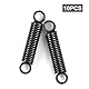 GUNGY Zugfedern mit Haken Klavierdraht Zugfeder Spannfeder 30mm Außendurchmesser 6mm Drahtdurchmesser 1mm Hakenwinkel 180 Grad 2 Runden Maximale Zugkraft 3,4KG 1x6x30mm 10 Stück