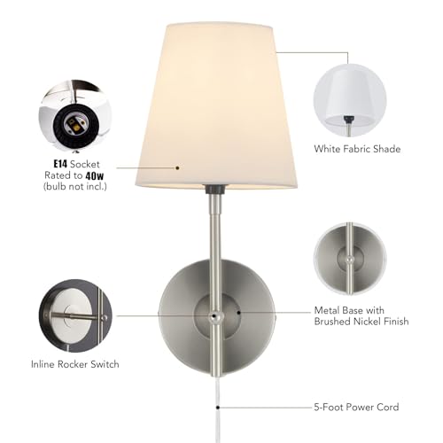 Apliques de pared vintage E14 con enchufe e interruptor en negro 2