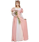 daizbella Renaissance Dress Women Medieval Dress With Puff Sleeves XVI Century Historical Costume...