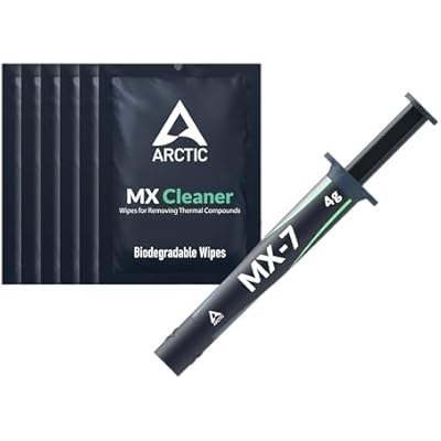 ARCTIC MX-7 (4 g, incl. MX-Cleaner) - Ultimate Performance Thermal Paste for CPUs, Consoles, Graphics Cards, Laptops, Very High Thermal Conductivity, Long Durability, Non-Conductive, Non-Capacitive