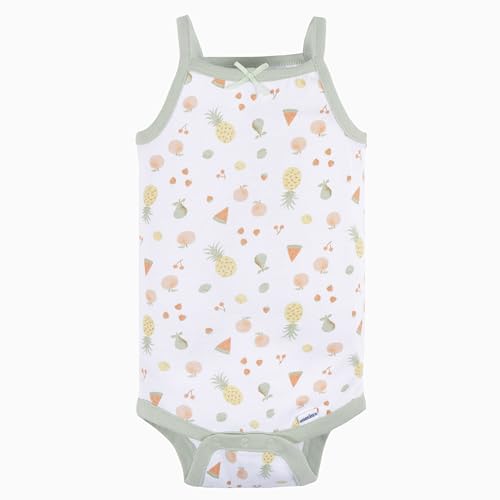 Image of Gerber Baby Girls Multi-Pack Sleeveless Onesies Bodysuit