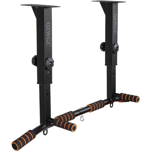 Height Adjustable Pull Up Bar, Heavy Duty Pull Up Bar, BarMount, Ceiling Mount, StrengthTraining Equipment for Home, Gym, Strength Training(Maximum (Ceiling mounted) by QINCLEARSA - Used condition - US$42.75