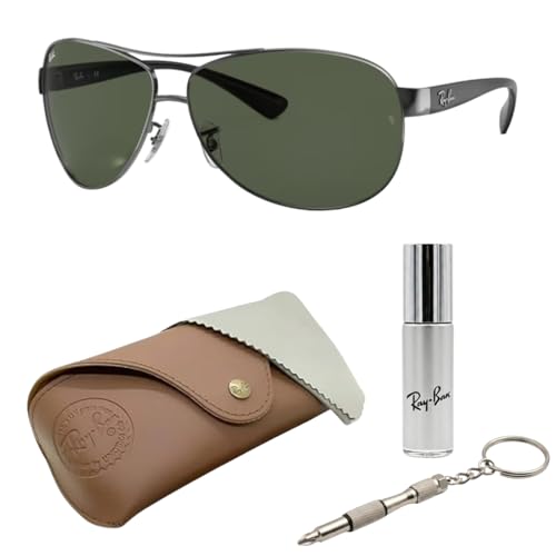 Image of Ray-Ban RB3386 Pilot Shape Sunglasses with Official Eyewear Kit