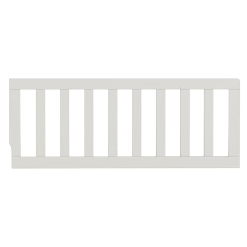 Image of Toddler Bed Safety Guard Rail for Oxford Baby, Soho, Ozlo & Avalon Baby Convertible Cribs - Solid Wood Rail for Toddler Bed Conversion - Safety Rails for Children (Barn White, Option 2)