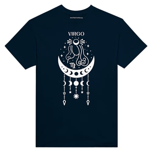 T-shirt zodiaque Vierge horoscope unisexe col rond coton vêtement de naissance mode