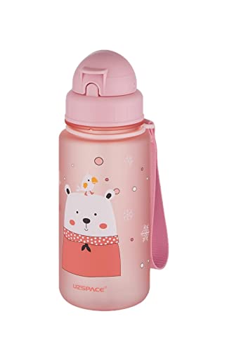 Figürlü 400 ml pipetli Tritan çocuk su matarası