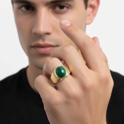 Image of 55Carat Choose Your Color Natural Birthstones 18 K Gold Plated Ring Bold Statement Jewellery Sizes 4-13