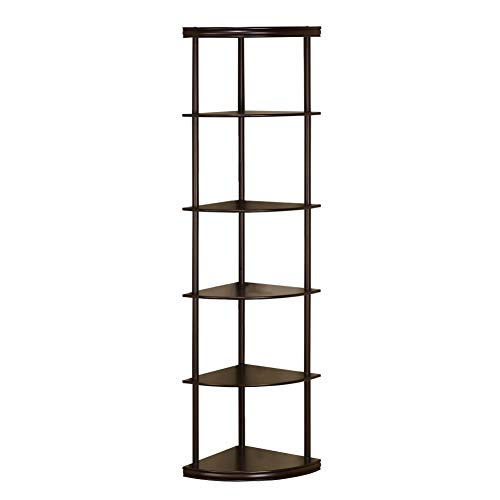 Coaster Home Furnishings - Bonwick - Engineered Wood - 72-Inch 5-Tier Candner Bookshelf with Transitional Style and Open Shelf with Tip-Over Restraint - Bedroom & Home Office - Cappuccino - 800279