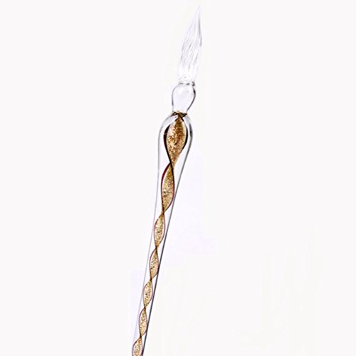 Image of NUOLUX Glass Signature Crystal Dip Sign Gift Pen for Writing (Black)