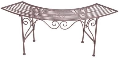 Garden Bench Majestic 2 Seater Metal Colour: Rust Does not have a tree cut out Removable seat cushion not included.