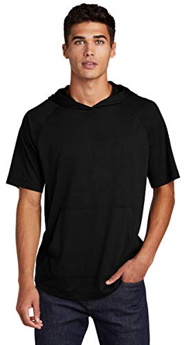 SPORT-TEK Unisex PosiCharge Tri-Blend Wicking Short Sleeve Hoodie