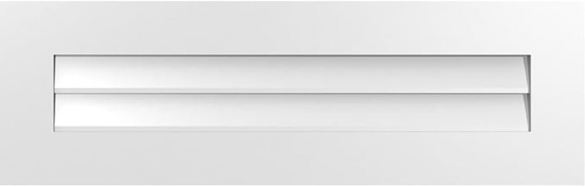 Ekena Millwork GVPVE20X2601SN Vertical Surface Mount PVC Gable Vent, 20 W Inch x 26 H Inch, Factory Primed White