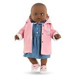 Corolle Mon Grand Poupon Regenmantel, Paris, 2in1-Wendemantel, Wochenende in Paris Design, für alle 36cm Babypuppen, ab 2 Jahren