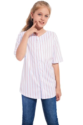 Image of Yuji Itadori Kids Baseball Jersey Button Boys Short Sleeve T-Shirts Hip Hop Fashion Casual Sports Solid Color Shirt