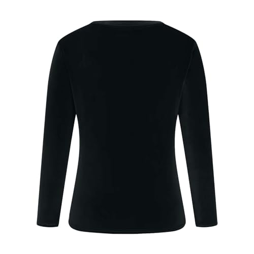 Blusa feminina de manga comprida, ajuste relaxado, gola redonda, veludo, básica, inverno, outono, 20
