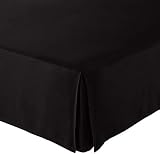 Luxurious 1500-TC Heavy Egyptian Cotton (1-PC) Bed Skirt with 14" inch Drop Length (Black Color) Sol