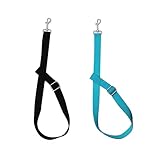 SATONBEYI 2Pcs Adjustable Nylon Horse Bucket Strap, 28-50 Inch Water Bucket Strap for Horse Bucket Hanging Strap Bucket Hanger Horse Barn Supplies for Hanging Water Bucket Hay Net, Black and Blue