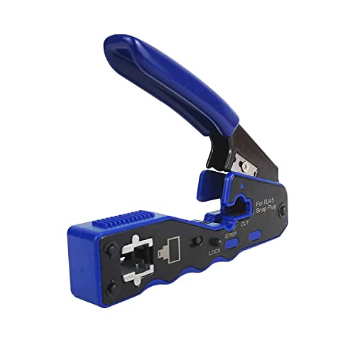 Alicate de Crimpar RJ45 de Passagem para Conector EZ Crimp 8P8C Blindado