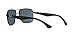 Ray-Ban Men's RB3516 Metal Square Sunglasses, Matte Black/Green Polarized, 59 mm