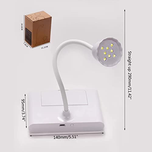 Lampe à ongles UV LED 20W avec tête rotative ajustable pour manucure