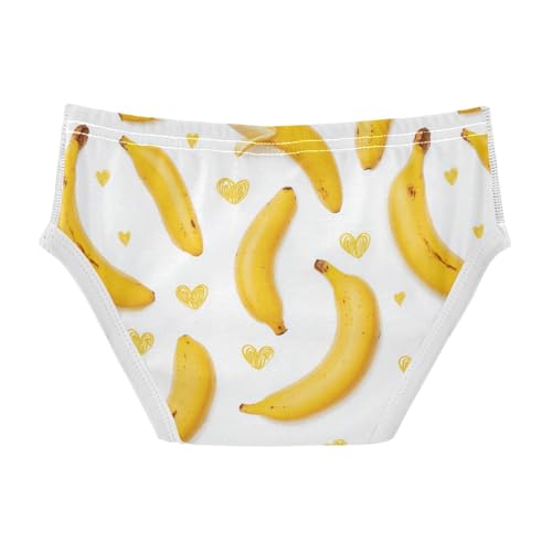 Wusikd Yellow Bananas Boys' Underwear Cotton Heart Boys Briefs Soft Toddler Underwear 2T2