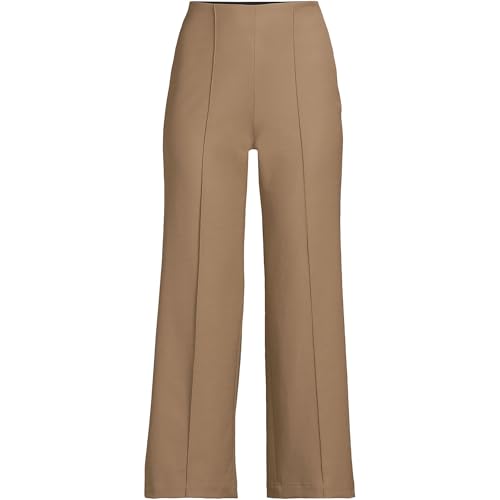 Lands' End Women's Bi Stretch High Rise Pintuck Wide Leg Crop Pants3
