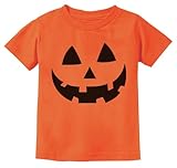 Jack O' Lantern Pumpkin Face Halloween Costume Toddler/Infant Kids T-Shirt 2T Orange