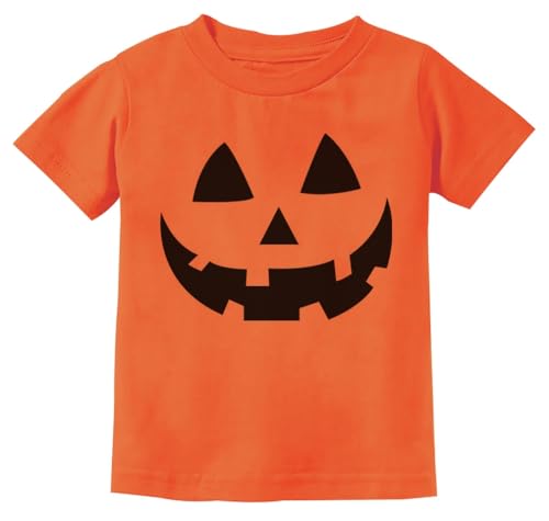 Tstars Jack O' Lantern Spooky Pumpkin Face Shirt - Boys, Girls & Toddler Halloween T-Shirt for Kids