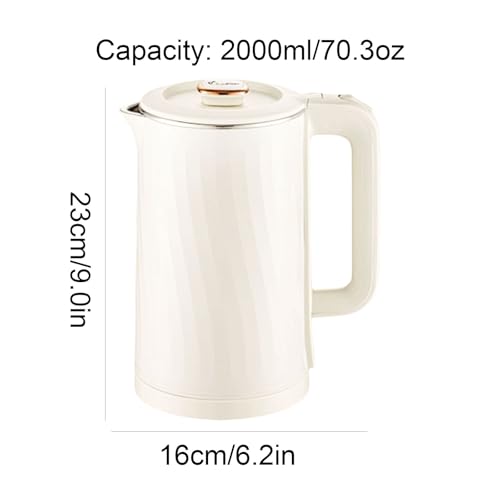 Hervidor eléctrico de acero inoxidable 2L con apagado automático miniatura 2