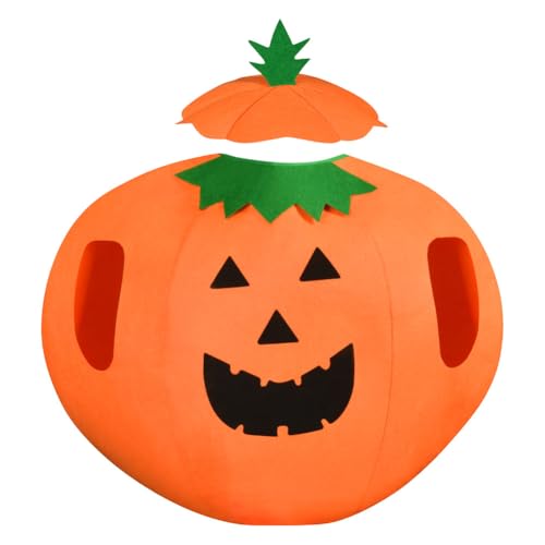AYBUY Disfarce de abóbora para Halloween, disfarce de abóbora, fato de disfarce de abóbora com chapéu, festa de disfarces para Halloween, carnaval, cosplay, Adulto