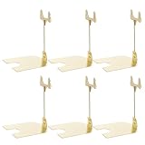 TOYANDONA Soporte para Letrero de Mesa de Hierro Dorado 6 Piezas, Clip para Sujetar Carteles de Mercancías, Porta Notas y Etiquetas de Precio, Adecuado para Restaurantes, Panaderías