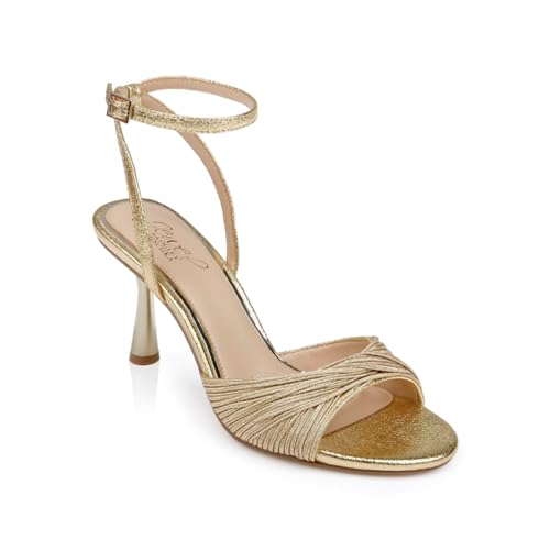 Jewel Badgley Mischka Women's Nanette Heeled-Sandals, Gold Textile, 10 by Jewel Badgley Mischka - Image 2