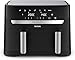 Tefal Dual Easy Fry Heißluftfritteuse 8,3 L – Airfryer mit 2 Kammern & XL-Schublade, 7 Programme, 2700 W, Extra-Crisp-Technologie, fettarm frittieren & energiesparend, spülmaschinenfest EY9018