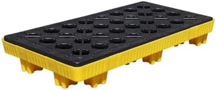 Industrial Drum Spill Containment Pallet, Leak Proof Modular Platform for Safe Oil Storage and Spill Prevention,33 * 33 * 5.8cm
