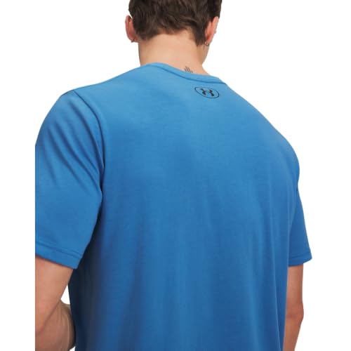 Image of Under Armour Mens, Sportstyle Left Chest Short Sleeve, Aegean Blue /Black, Large