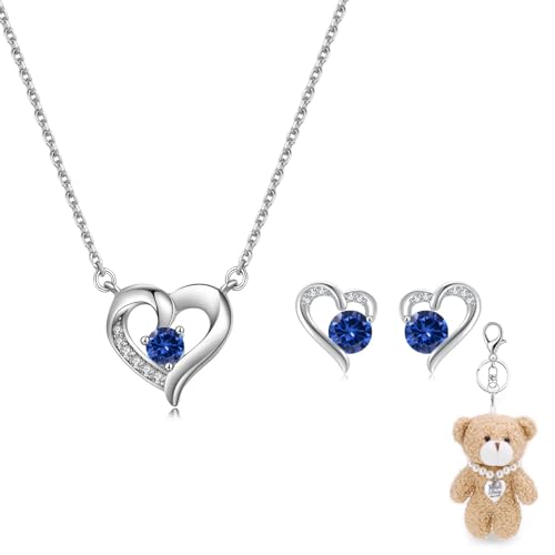 [FH.bird] �T�t�@�C�A �l�b�N���X �s�A�X ���f�B�[�X �Z�b�g 9��?���΁u���u�X�g�[���v�V���o�[925 �����A�����M�[�Ή� �l�b�N���X �� �n�[�g �s�A�X �K�тȂ� 9���a���� �N���X�}�X�v���[���g ���� �l�C 30�� 20��