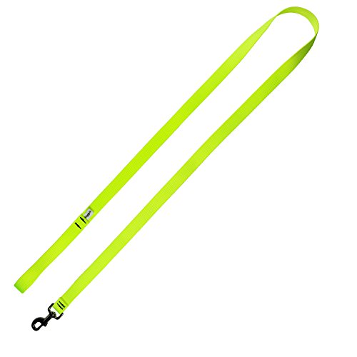 Image of MMoose Pet Wear Standard Dog Leash - Colored Heavy Duty Pet Leashes, Made in The USA - 1 Inch x 4 Feet, Hot Yellow