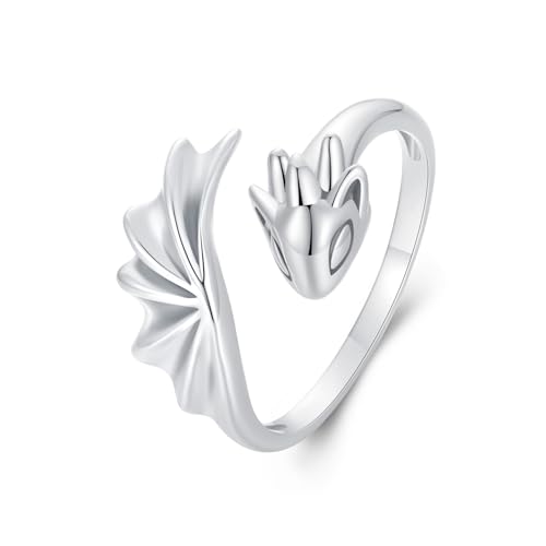 MUNDELL Dainty Dragonfly Open Rings Animal Adjustable Wrap Finger Rings for Women Stacking Rings Statement Rings Fine Jewelry
