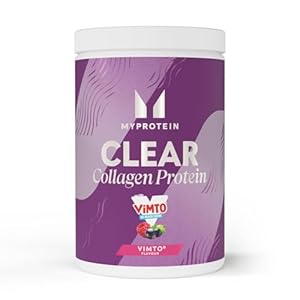 Myprotein Clear Collagen Protein Powder | Vimto – 30 Servings (720 g) | 20 g Hydrolysed Collagen Peptides | Juice‑Style Clear Protein Drink | Zero Fat & Sugar | Supports Muscle Growth & Skin Health