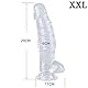 BDSMLOVE XXL Dildo Transparent,realistische Dildos,Dildo mit Saugnapf,Anal Dildo,Riesendildo,Dildo groß,riesen Dildo,Analdilos Herren,Didloschwanz für Frauen,big Dildo,Sex Spielzeug für die Frau (XXL)