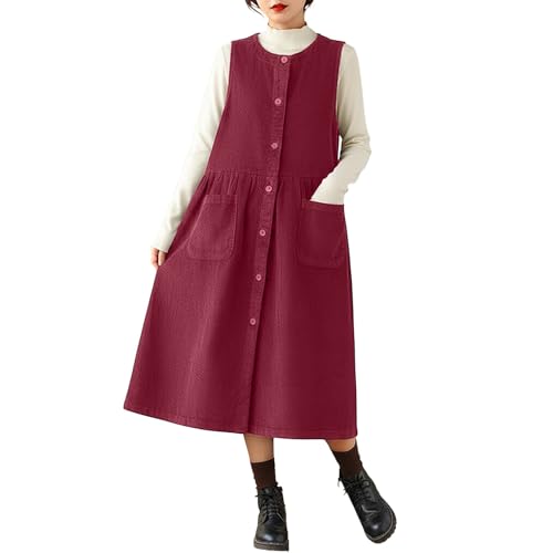 Ensemble femme jupe boutonnée velours côtelé avec poches