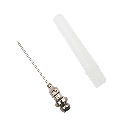 FIXSMITH-Grease-Injector-Needle,18 Gauge 1-1/2 in Long,Stainless Steel Grease Needle with Protective Plastic Cover AJ-001.