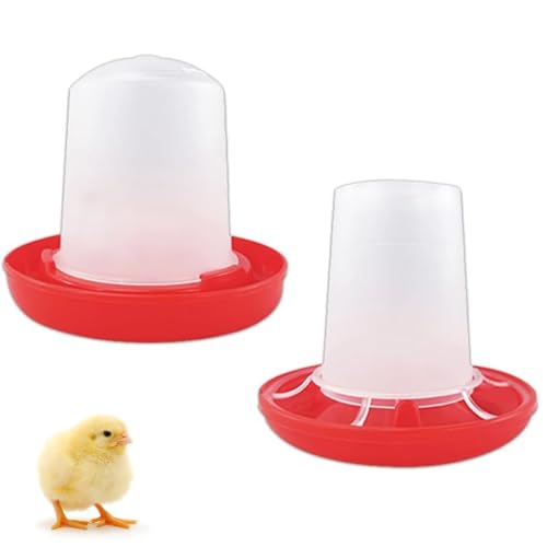 Kükentränke Küken Futterspender Hühner Futtertrog Automatische Fütterung für 12 Hühner Ertrinken Schutz Tränke Einfache Reinigung 160 G Futterkapazität 160 ML Wasservolumen 10.2 x 7.3 x 4.5 cm