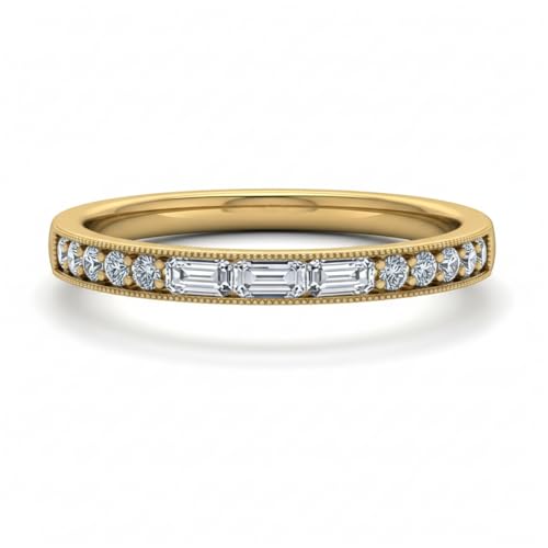 Bague éternité ajustable taille 47 à 70 en plaqué or jaune 14k anti-ternissement