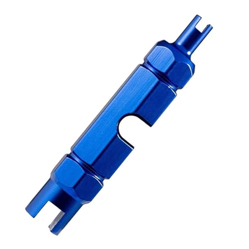 Herramienta para Extraer el Núcleo de la Válvula, Extractor de Núcleo de Válvula, Herramienta para Reparar de Bicicleta para Cámaras Presta/Schrader, Llave de Desmontaje para Bicicletas (Azul)