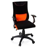 kiddy kabane facebook Cuscino lombare rimovibile HJH Office 670480 girevole per bambini e ragazzi KIDDY PRO AL tessuto nero/arancio da ufficio da scrivania con braccioli